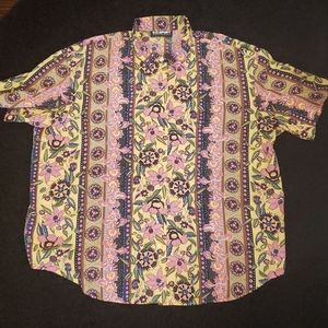 S.G Sports Oversized Floral Button Down Shirt